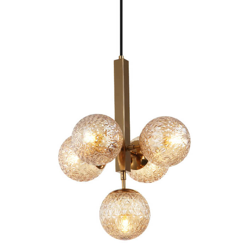 Люстра Perforated Glass Bubbles brown 5 Бронза Коричневый Люстра Perforated Glass Bubbles brown 5 Бронза Коричневый в Волгограде | Loft Concept