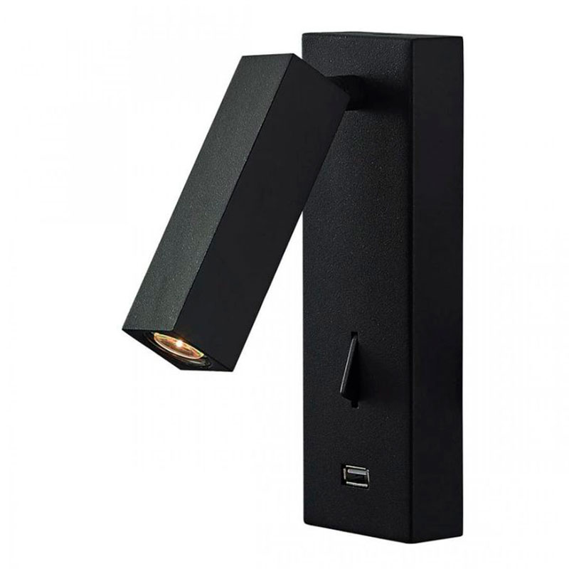 Бра Chelsom WALL LED DOCK Black USB Черный Бра Chelsom WALL LED DOCK Black USB Черный в Волгограде | Loft Concept