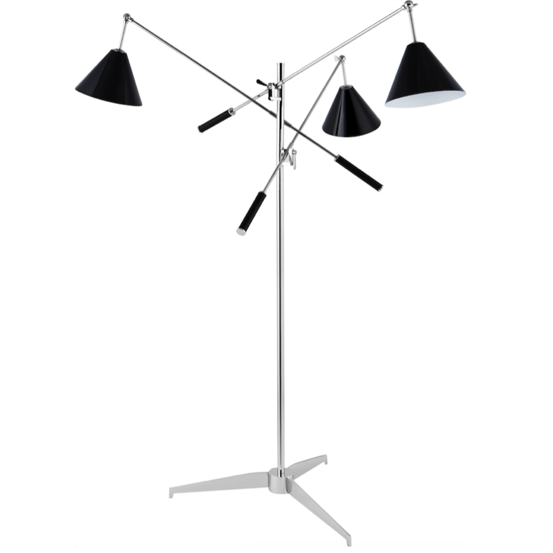Торшер Stilnovo FLOR LAMP Черный Хром Торшер Stilnovo FLOR LAMP Черный Хром в Волгограде | Loft Concept