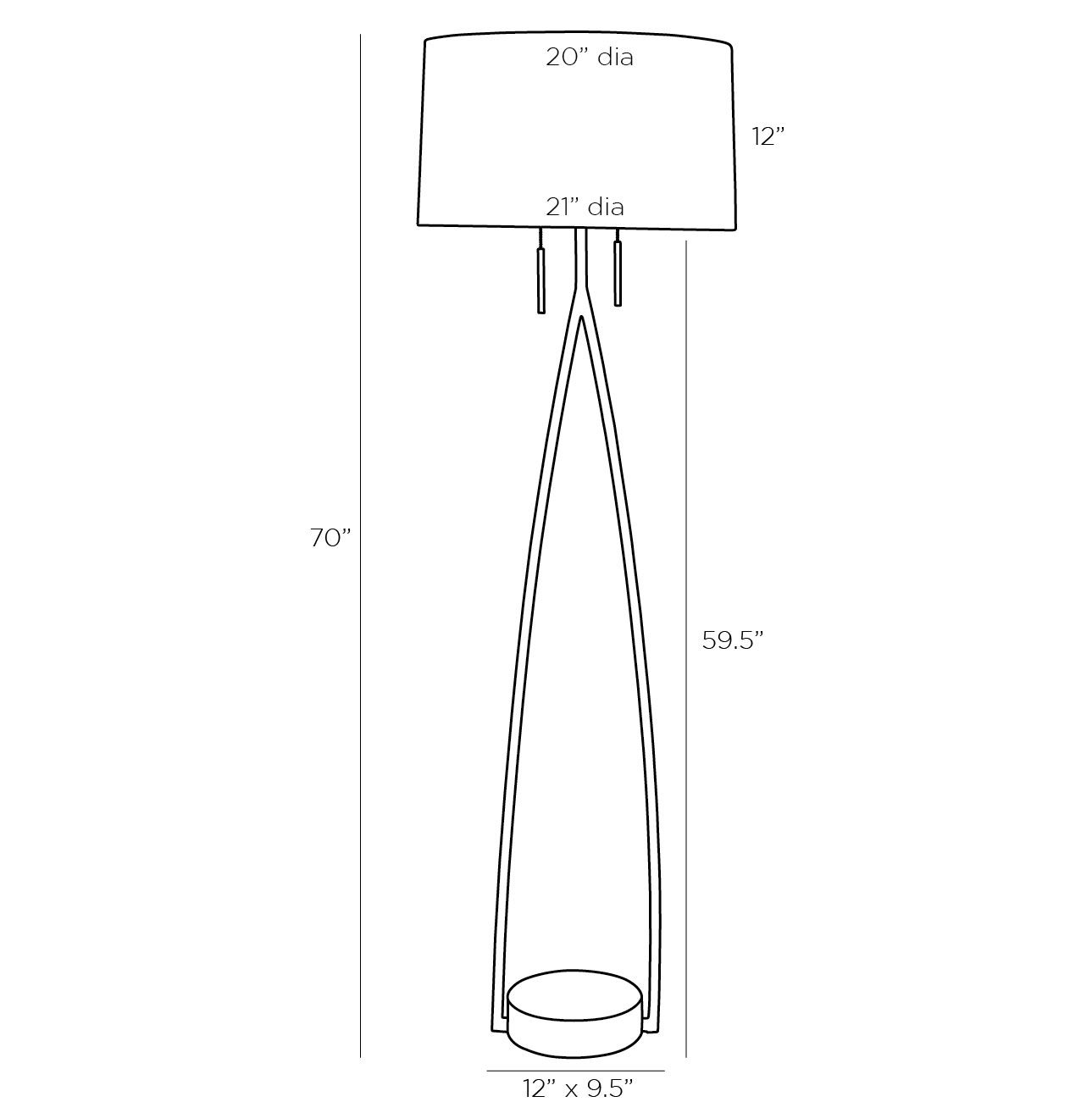 Торшер Arteriors KENNA FLOOR LAMP Торшер Arteriors KENNA FLOOR LAMP в Волгограде