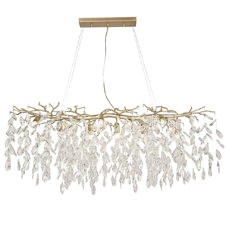 Люстра с хрустальным декором FAIRYTREE LIGHT матовое золото Прозрачный Люстра с хрустальным декором FAIRYTREE LIGHT матовое золото Прозрачный в Волгограде | Loft Concept