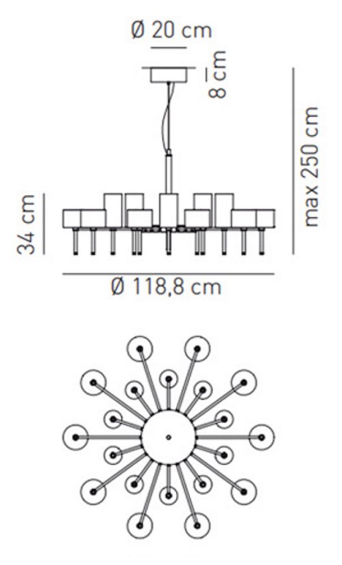 Люстра AXO Light Spillray lamps 20 Люстра AXO Light Spillray lamps 20 в Волгограде