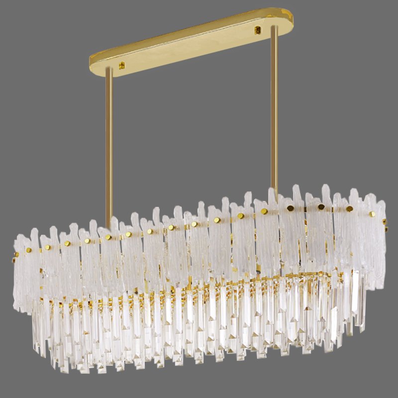 Люстра Murano Glass ICE Chandelier Rectangle Золотой Белый Прозрачное Стекло Люстра Murano Glass ICE Chandelier Rectangle Золотой Белый Прозрачное Стекло в Волгограде | Loft Concept