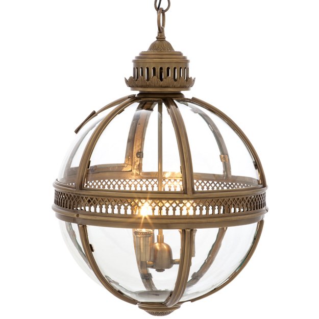 Люстра Lantern Residential Brass M Латунь Прозрачное Стекло Люстра Lantern Residential Brass M Латунь Прозрачное Стекло в Волгограде | Loft Concept