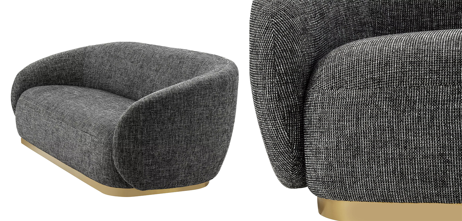 Диван Eichholtz Sofa Brice Rocat Black - фото №1