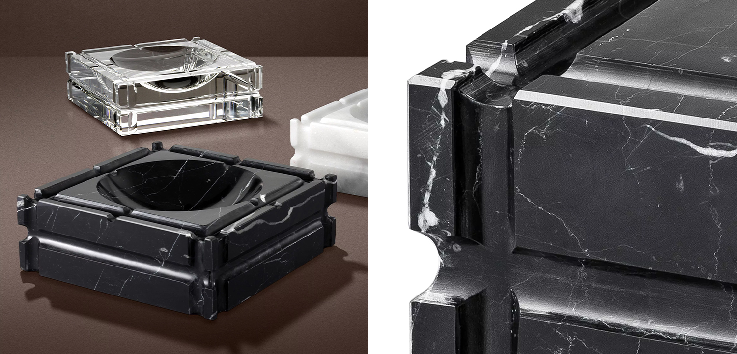 Пепельница Eichholtz Ashtray Nestor Black - фото