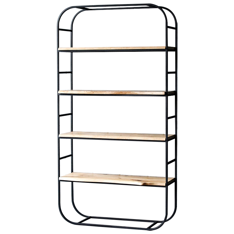 Стеллаж Dawood Industrial Metal Rust Rack Древесина Черный Стеллаж Dawood Industrial Metal Rust Rack Древесина Черный в Волгограде | Loft Concept