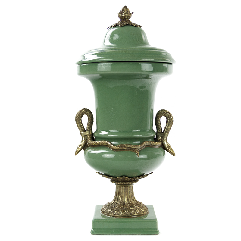 Ваза Selenia Green Vase Bronze Serpents Зеленый смок Бронза Ваза Selenia Green Vase Bronze Serpents Зеленый смок Бронза в Волгограде | Loft Concept