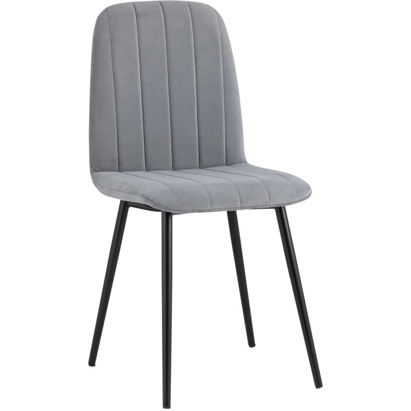 Стул Easy Chair Велюр Серый цвет Серый Черный Стул Easy Chair Велюр Серый цвет Серый Черный в Волгограде | Loft Concept