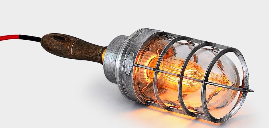 Ручной светильник Steampunk Cage Glass Edison Hanging Lamp Ручной светильник Steampunk Cage Glass Edison Hanging Lamp - Loft-Concept в Волгограде