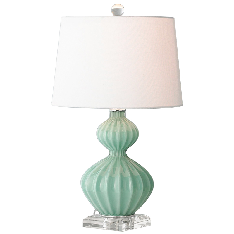 Настольная лампа Loraine Green Table lamp Античный зеленый Настольная лампа Loraine Green Table lamp Античный зеленый в Волгограде | Loft Concept