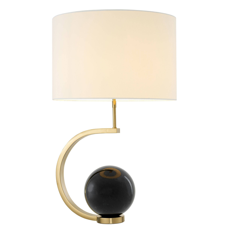 Настольная лампа Eichholtz Table Lamp Luigi Black marble Белый Глянцевое золото Черный Мрамор Nero Настольная лампа Eichholtz Table Lamp Luigi Black marble Белый Глянцевое золото Черный Мрамор Nero в Волгограде | Loft Concept