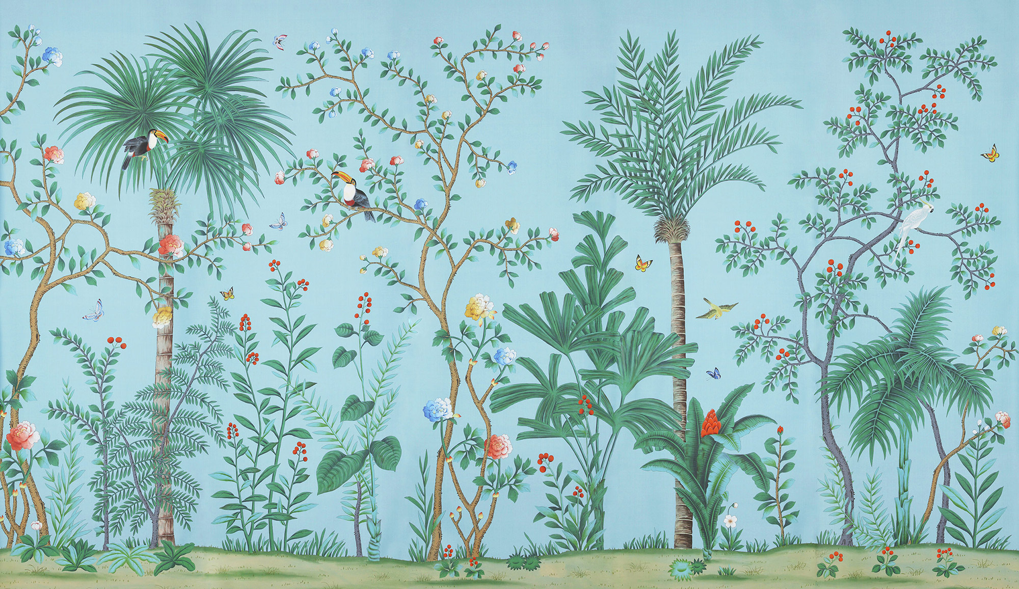 Обои ручная роспись Amazonia Duck Egg - постер Loft-Concept в Волгограде