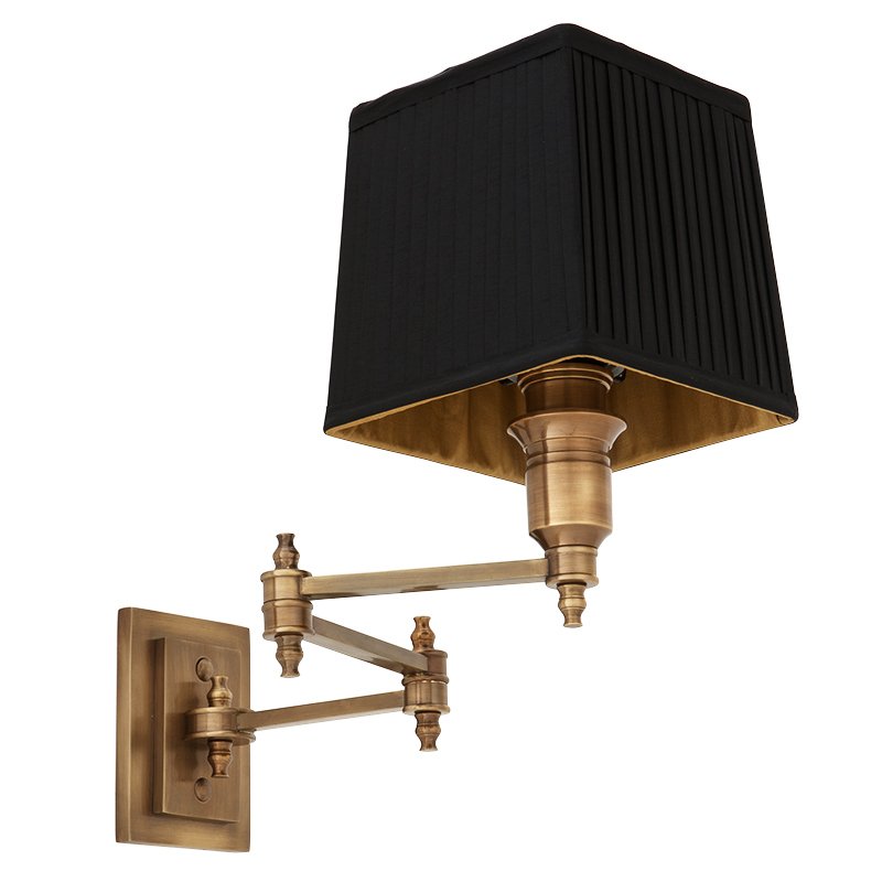 Бра Wall Lamp Lexington Swing Brass+Black Латунь Античная полированная Черный Бра Wall Lamp Lexington Swing Brass+Black Латунь Античная полированная Черный в Волгограде | Loft Concept