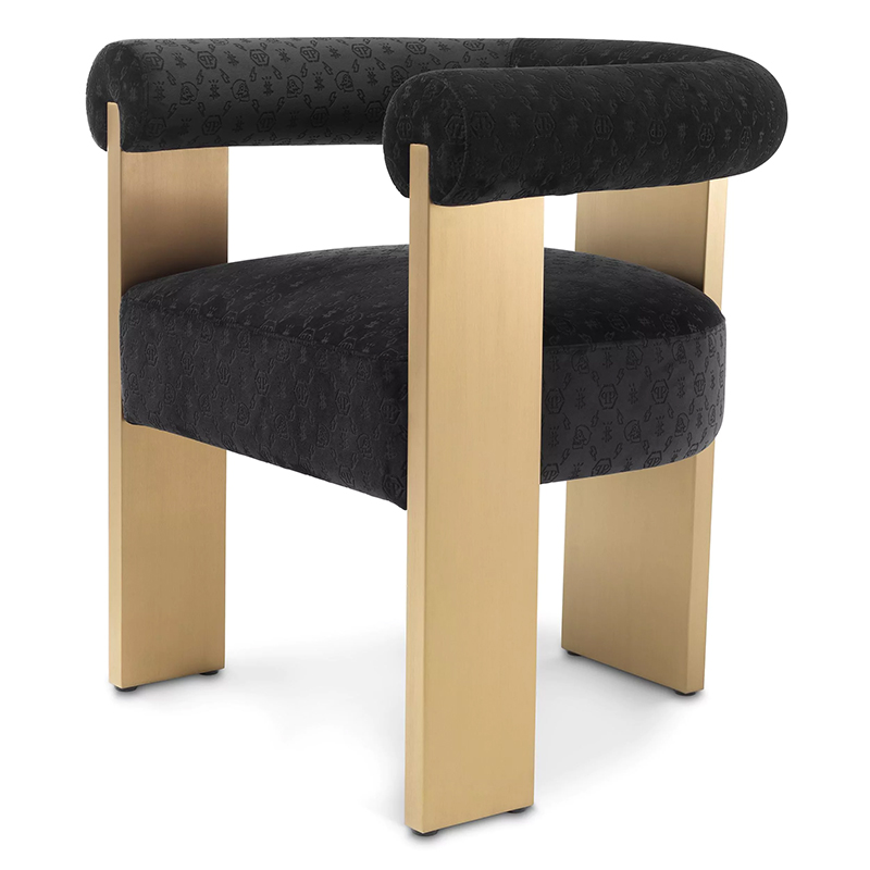 Стул Philipp Plein Dining Chair Icon Черный Золотой Стул Philipp Plein Dining Chair Icon Черный Золотой в Волгограде | Loft Concept