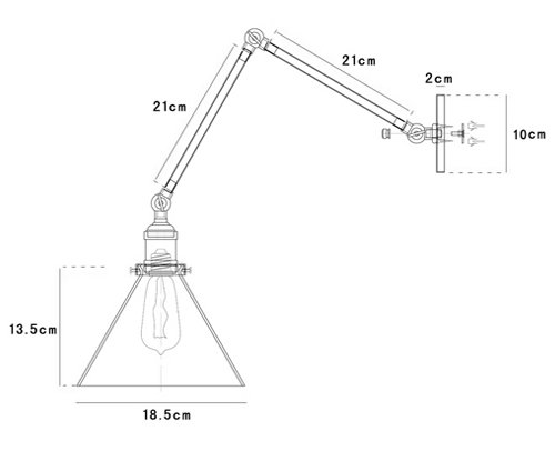 Бра Gloce Cone Shade Loft Industrial Red Бра Gloce Cone Shade Loft Industrial Red в Волгограде