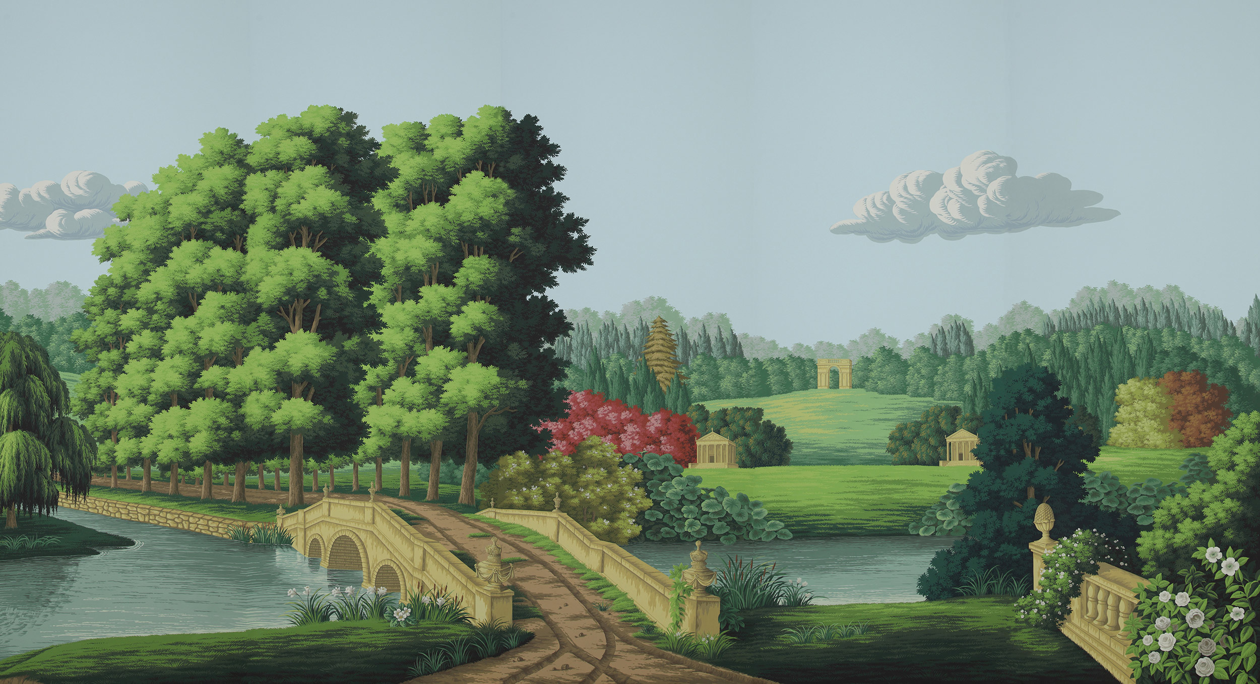 Обои ручная роспись English Landscape Gainsborough on scenic paper Обои ручная роспись English Landscape Gainsborough on scenic paper - постер Loft-Concept в Волгограде