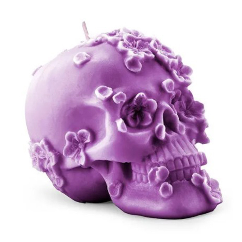 Свеча Purple Flowers Skull Пурпурный в Волгограде | Loft Concept 