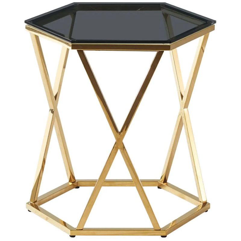 Столик кофейный Ormando Collection Gold №2 Глянцевое золото Стекло Смок Столик кофейный Ormando Collection Gold №2 Глянцевое золото Стекло Смок в Волгограде | Loft Concept