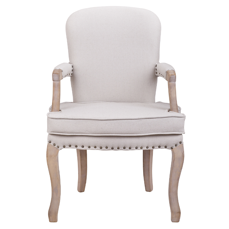 Кресло Aubrey Classical Armchair beige flax Бежевый Коричневый Кресло Aubrey Classical Armchair beige flax Бежевый Коричневый в Волгограде | Loft Concept