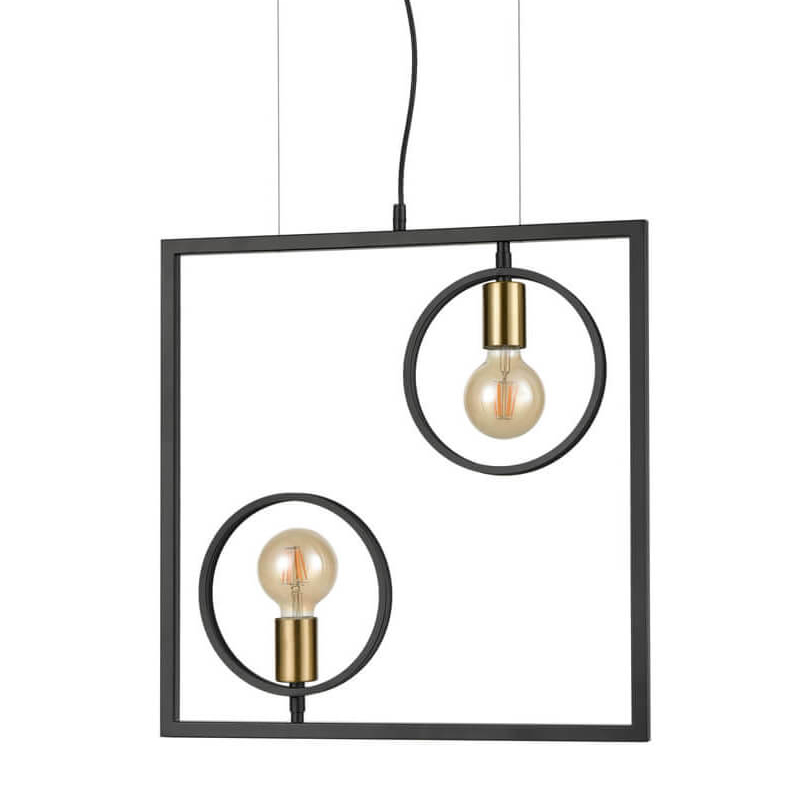 Люстра Loft Rings Ligh 2 Черный Золотой Люстра Loft Rings Ligh 2 Черный Золотой в Волгограде | Loft Concept