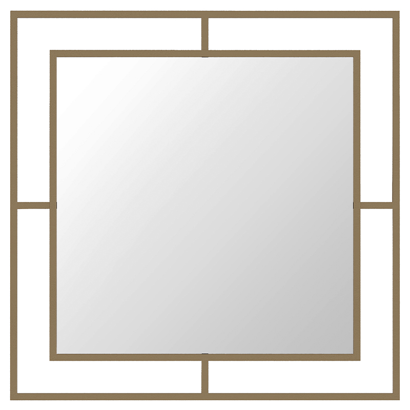 Настенное зеркало квадратной формы в металлической раме золотого цвета CORNER MIRROR GOLD Золотой Настенное зеркало квадратной формы в металлической раме золотого цвета CORNER MIRROR GOLD Золотой в Волгограде | Loft Concept