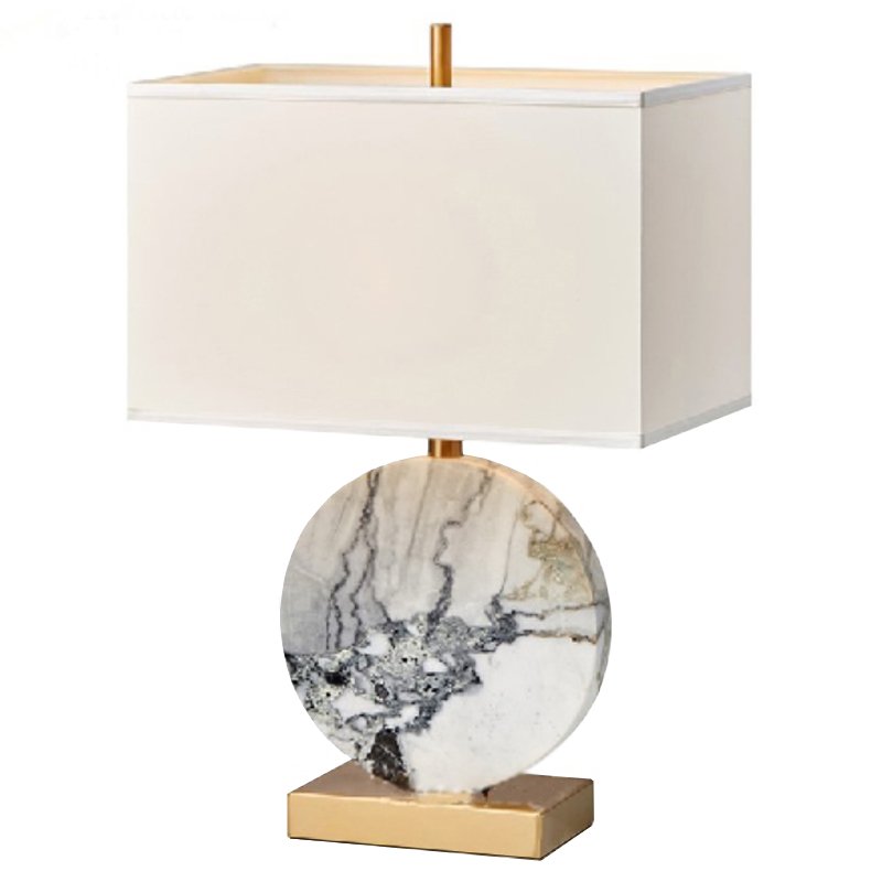 Настольная лампа Lua Grande Table Lamp gray marble Белый Серый Латунь Настольная лампа Lua Grande Table Lamp gray marble Белый Серый Латунь в Волгограде | Loft Concept