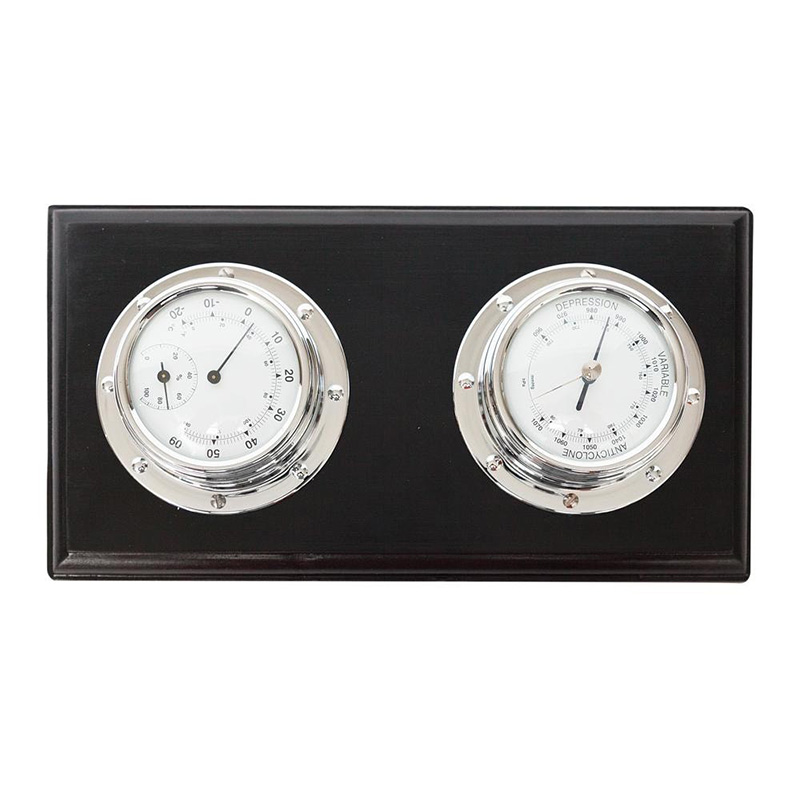 Настенный термометр/барометр Victorian Era Thermometer/Barometer Черный Никель в Волгограде | Loft Concept 