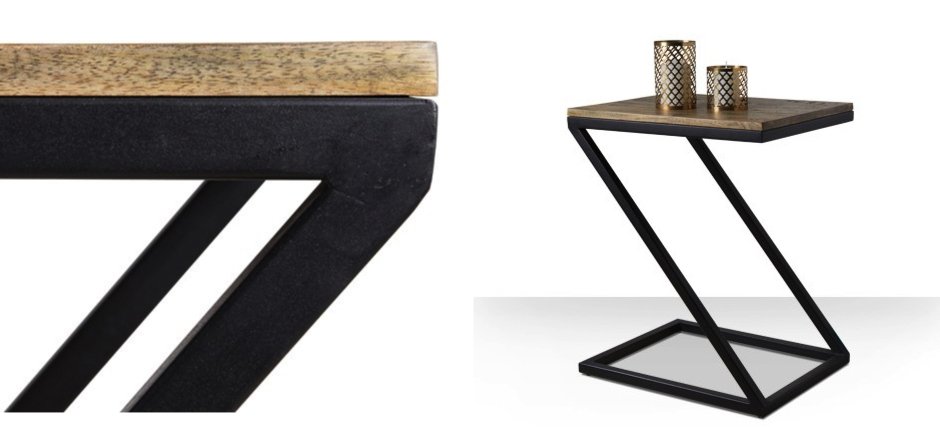 Приставной стол Industrial Rust Z Table Приставной стол Industrial Rust Z Table - Loft-Concept в Волгограде