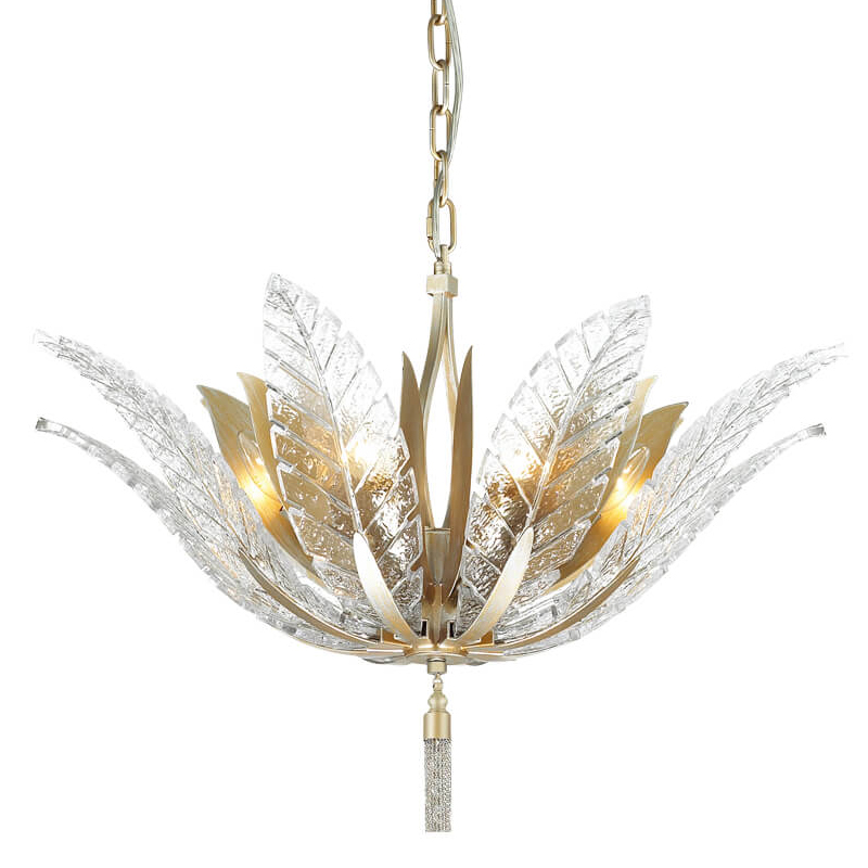 Люстра Glass Petals Chandelier 75 Золотой Прозрачный (Transparent) Люстра Glass Petals Chandelier 75 Золотой Прозрачный (Transparent) в Волгограде | Loft Concept