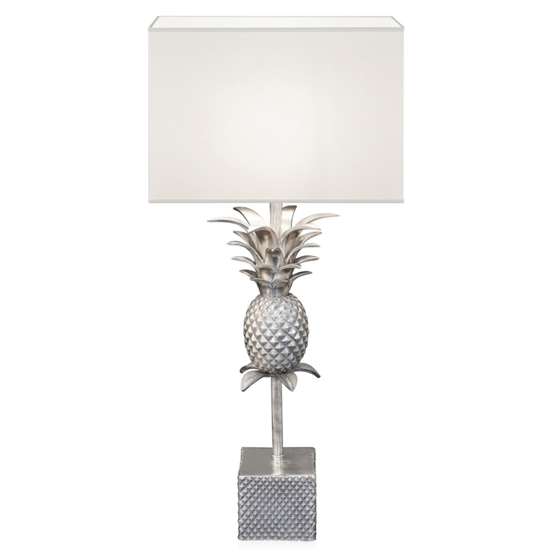 Настольная лампа LAMPTABLE PINEAPPLE STRAIGHT white Белый Серебряный Настольная лампа LAMPTABLE PINEAPPLE STRAIGHT white Белый Серебряный в Волгограде | Loft Concept
