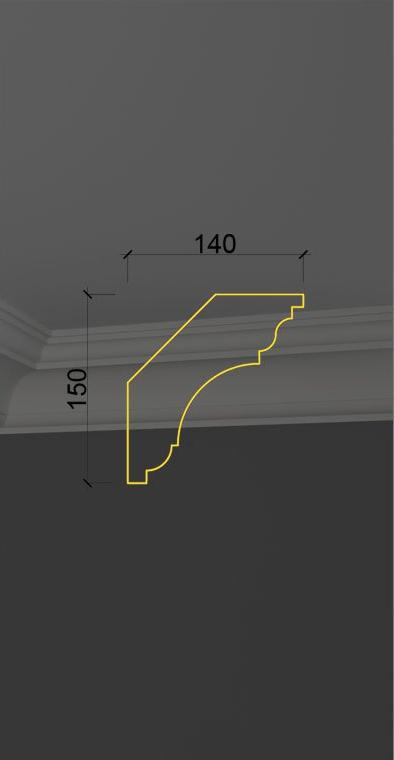 Гладкий карниз KT-08 в Волгограде