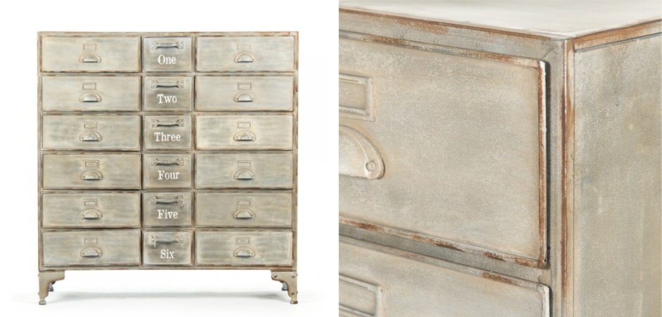 Комод металлический в стиле лофт Oscar Drawer Cabinet Комод металлический в стиле лофт Oscar Drawer Cabinet - Loft-Concept в Волгограде