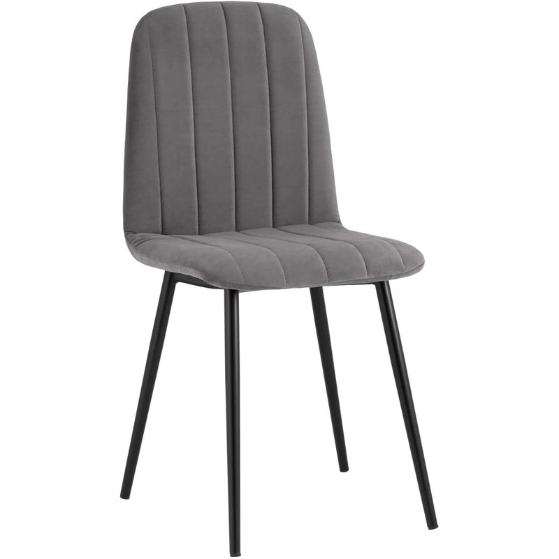 Стул Easy Chair Велюр Темно-Серый цвет Серый Черный Стул Easy Chair Велюр Темно-Серый цвет Серый Черный в Волгограде | Loft Concept