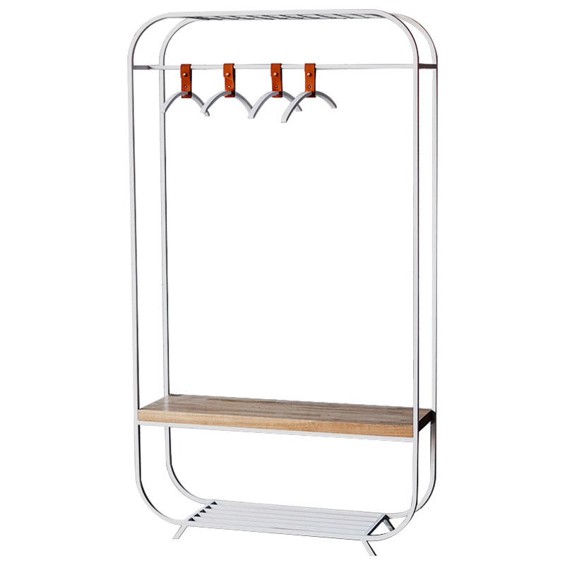 Рейл Hardin White Industrial Metal Rust Clothes Rail Белый Светлый дуб Рейл Hardin White Industrial Metal Rust Clothes Rail Белый Светлый дуб в Волгограде | Loft Concept
