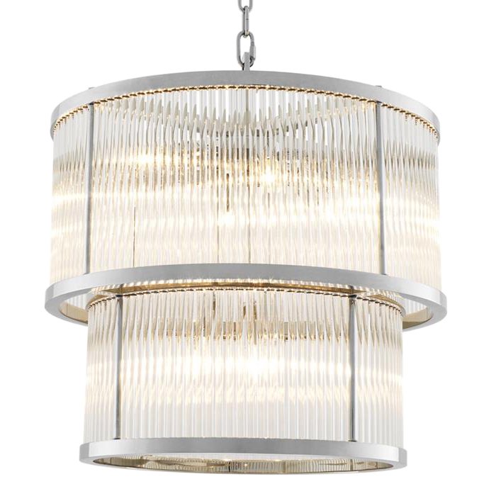Люстра Chandelier Pasadena Nickel Никель Прозрачное Стекло Люстра Chandelier Pasadena Nickel Никель Прозрачное Стекло в Волгограде | Loft Concept