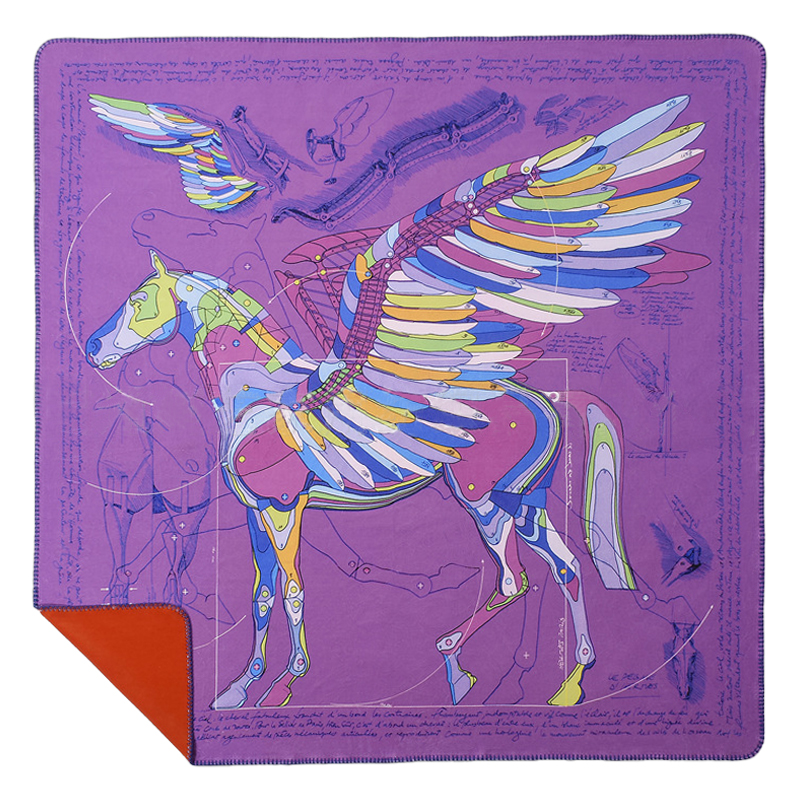Плед Hermes Pegasus Purple Plaid Мульти Лиловый Плед Hermes Pegasus Purple Plaid Мульти Лиловый в Волгограде | Loft Concept