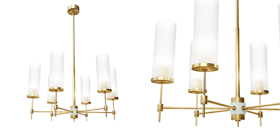Люстра Дизайнерская Candle Holder из Сатинированной Латуни Люстра Дизайнерская Candle Holder из Сатинированной Латуни - Loft-Concept в Волгограде