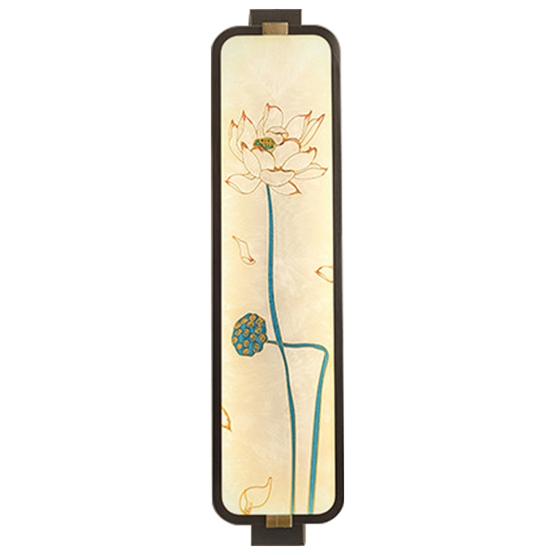Настенный светильник Lotus Oriental Scenes Wall Lamp Темная медь Бежевый Мульти Настенный светильник Lotus Oriental Scenes Wall Lamp Темная медь Бежевый Мульти в Волгограде | Loft Concept