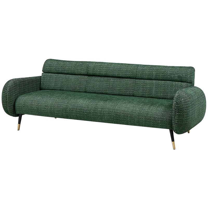Диван Hebert Green Sofa L Зеленый Зеленый Черный Латунь Диван Hebert Green Sofa L Зеленый Зеленый Черный Латунь в Волгограде | Loft Concept