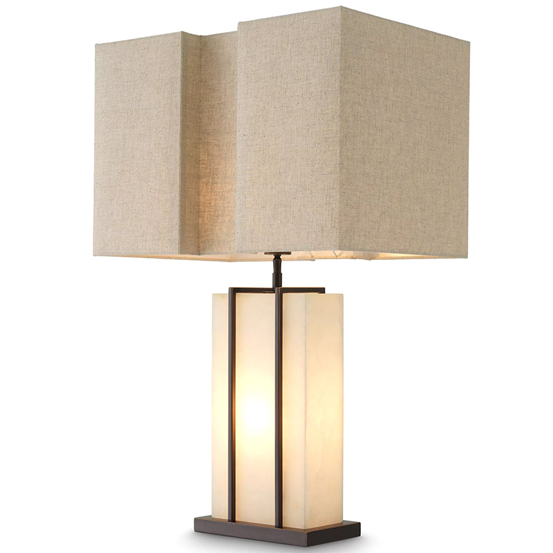 Настольная лампа Eichholtz Table Lamp Graham Темная бронза Бежево-серый Кремовый Настольная лампа Eichholtz Table Lamp Graham Темная бронза Бежево-серый Кремовый в Волгограде | Loft Concept