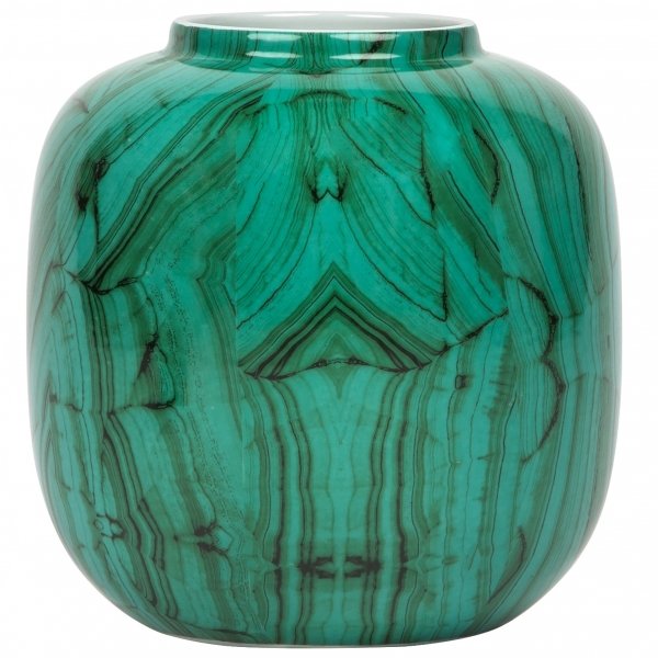 Ваза Malachite Vase Low Малахит Ваза Malachite Vase Low Малахит в Волгограде | Loft Concept