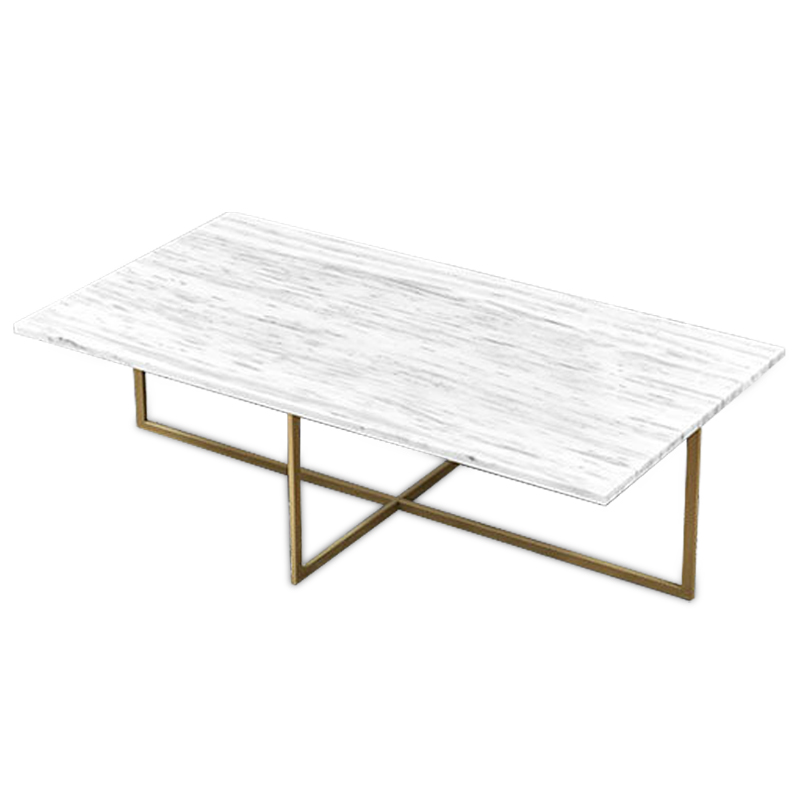 Кофейный стол Monson Coffee Table Белый Золотой Кофейный стол Monson Coffee Table Белый Золотой в Волгограде | Loft Concept