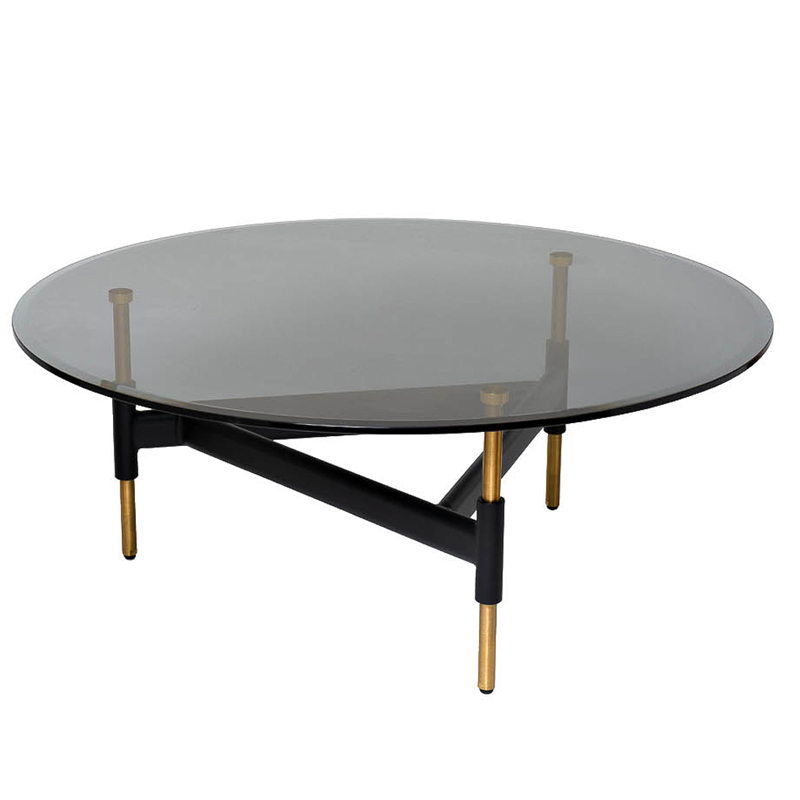 Кофейный стол Monreale Dark Glass Черный Золотой Кофейный стол Monreale Dark Glass Черный Золотой в Волгограде | Loft Concept