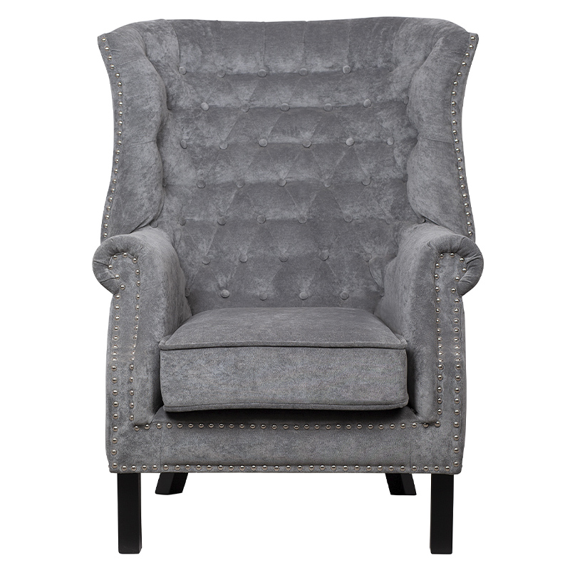 Кресло Charlie Armchair grey velour Серый Кресло Charlie Armchair grey velour Серый в Волгограде | Loft Concept