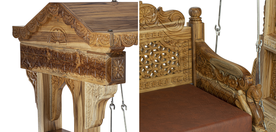 Большие Индийские качели из тика TEAK WOOD SWING Большие Индийские качели из тика TEAK WOOD SWING - Loft-Concept в Волгограде