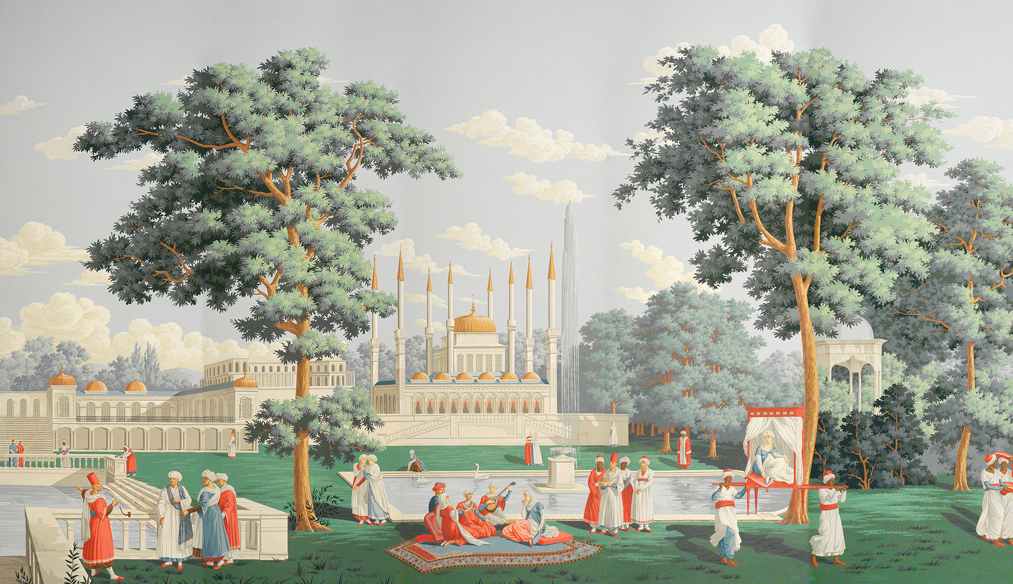 Обои ручная роспись Rives du Bosphore Byzantine on scenic paper - постер Loft-Concept в Волгограде