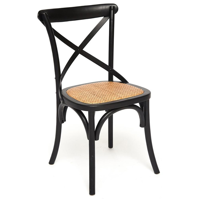 Стул Chaise Provence en Bois noir черный Черный Бежевый Стул Chaise Provence en Bois noir черный Черный Бежевый в Волгограде | Loft Concept
