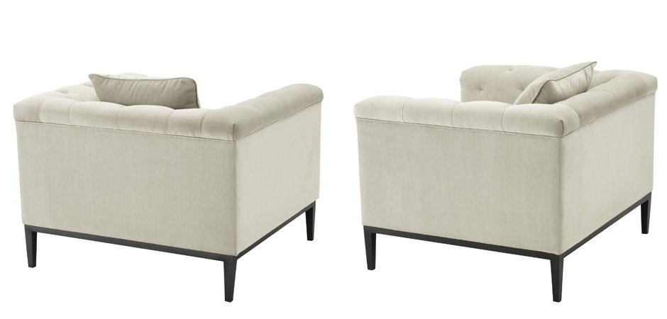 Кресло Eichholtz Chair Cesare Pebble grey Кресло Eichholtz Chair Cesare Pebble grey - Loft-Concept в Волгограде