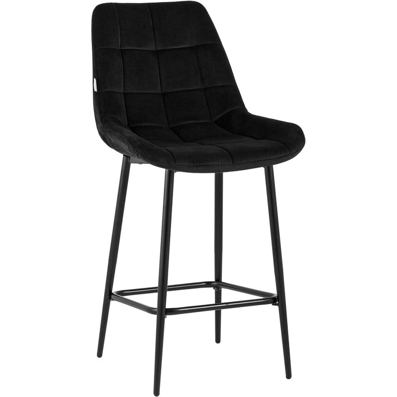 Стул Полубарный NANCY Chair посадка 65 см Черный Велюр Черный Стул Полубарный NANCY Chair посадка 65 см Черный Велюр Черный в Волгограде | Loft Concept